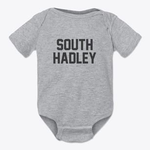 South Hadley Massachusetts Classic Block Baby Onesie