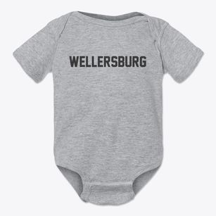 Wellersburg Pennsylvania Classic Block Baby Onesie