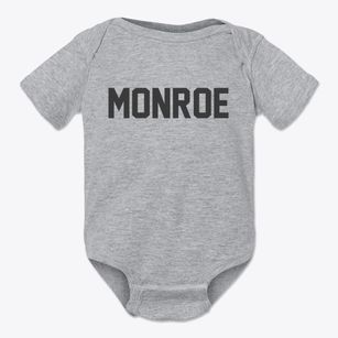 Monroe Massachusetts Classic Block Baby Onesie