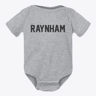 Raynham Massachusetts Classic Block Baby Onesie