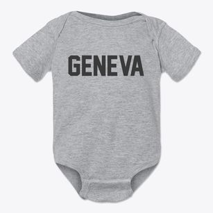 Geneva New York Classic Block Baby Onesie