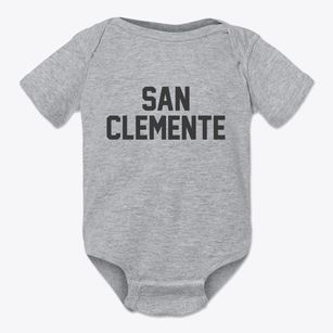 San Clemente California Classic Block Baby Onesie