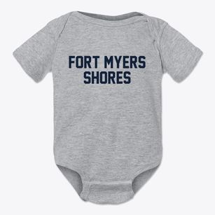 Fort Myers Shores Florida Classic Block Baby Onesie