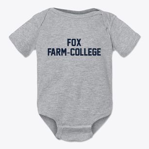 Fox Farm-college Wyoming Classic Block Baby Onesie