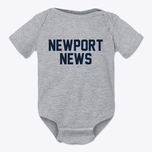 Newport News Virginia Classic Block Baby Onesie