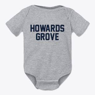Howards Grove Wisconsin Classic Block Baby Onesie