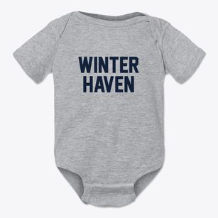 Winter Haven Florida Classic Block Baby Onesie