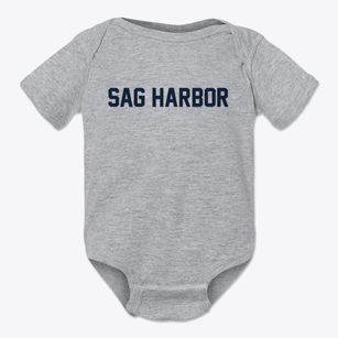 Sag Harbor New York Classic Block Baby Onesie
