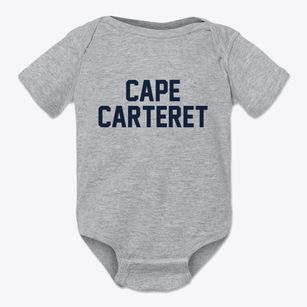 Cape Carteret North Carolina Classic Block Baby Onesie