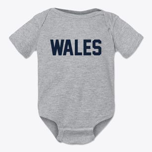 Wales Massachusetts Classic Block Baby Onesie