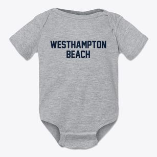 Westhampton Beach New York Classic Block Baby Onesie