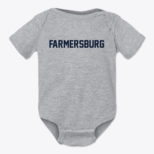 Farmersburg Indiana Classic Block Baby Onesie