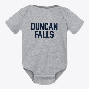 Duncan Falls Ohio Classic Block Baby Onesie