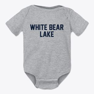 White Bear Lake Minnesota Classic Block Baby Onesie