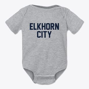 Elkhorn City Kentucky Classic Block Baby Onesie
