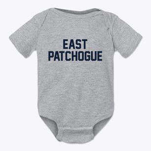 East Patchogue New York Classic Block Baby Onesie
