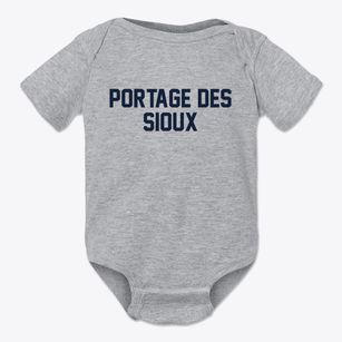 Portage Des Sioux Missouri Classic Block Baby Onesie