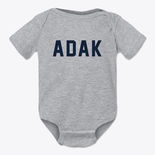 Adak Alaska Classic Block Baby Onesie