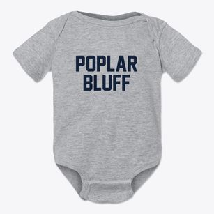 Poplar Bluff Missouri Classic Block Baby Onesie