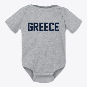 Greece New York Classic Block Baby Onesie