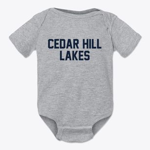 Cedar Hill Lakes Missouri Classic Block Baby Onesie