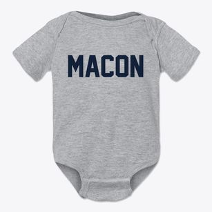 Macon North Carolina Classic Block Baby Onesie