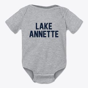 Lake Annette Missouri Classic Block Baby Onesie