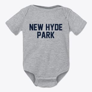 New Hyde Park New York Classic Block Baby Onesie