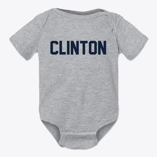 Clinton Oklahoma Classic Block Baby Onesie