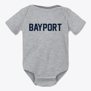 Bayport New York Classic Block Baby Onesie