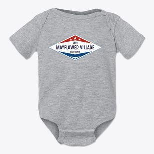Mayflower Village California Diamond Star Baby Onesie
