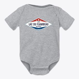 Lac Du Flambeau Wisconsin Diamond Star Baby Onesie