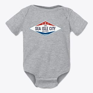 Sea Isle City New Jersey Diamond Star Baby Onesie
