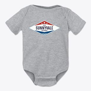 Sunnyvale California Diamond Star Baby Onesie