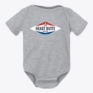 Heart Butte Montana Diamond Star Baby Onesie