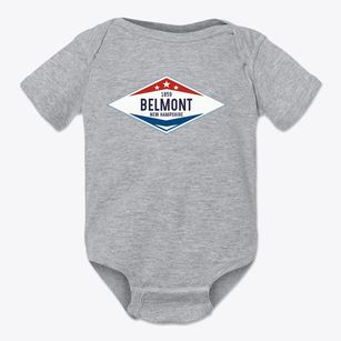 Belmont New Hampshire Diamond Star Baby Onesie