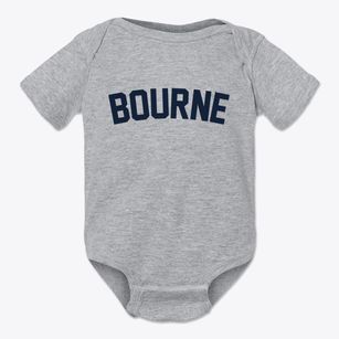 Bourne Massachusetts Classic Curve Baby Onesie