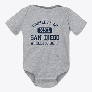 San Diego California Athletic Dept Baby Onesie