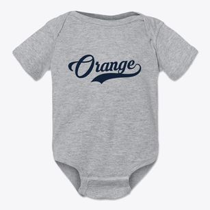 Orange New Hampshire Vintage Team Baby Onesie