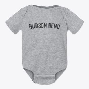 Hudson Bend Texas Timeless Retro Baby Onesie