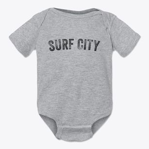 Surf City North Carolina Timeless Retro Baby Onesie