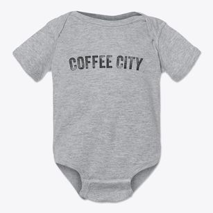 Coffee City Texas Timeless Retro Baby Onesie