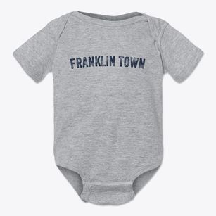 Franklin Town Massachusetts Timeless Retro Baby Onesie