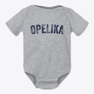 Opelika Alabama Timeless Retro Baby Onesie
