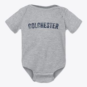 Colchester Illinois Timeless Retro Baby Onesie