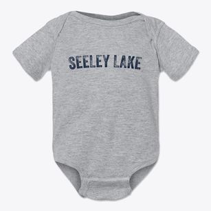 Seeley Lake Montana Timeless Retro Baby Onesie