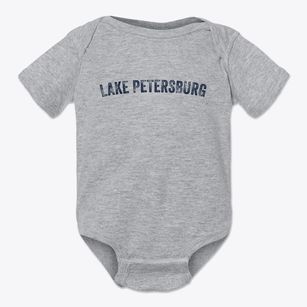 Lake Petersburg Illinois Timeless Retro Baby Onesie