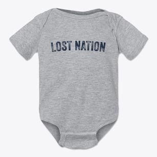 Lost Nation Illinois Timeless Retro Baby Onesie