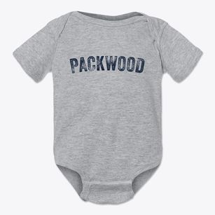 Packwood Iowa Timeless Retro Baby Onesie
