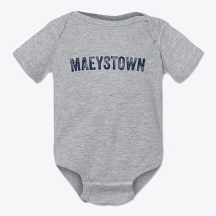 Maeystown Illinois Timeless Retro Baby Onesie